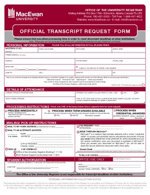 macewan university transcript request|Transcripts & Documents .